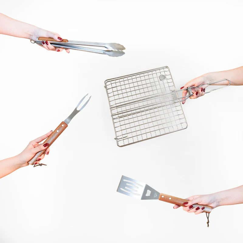 Set BBQ Griglia e Utensili in Inox ChefBBQ
