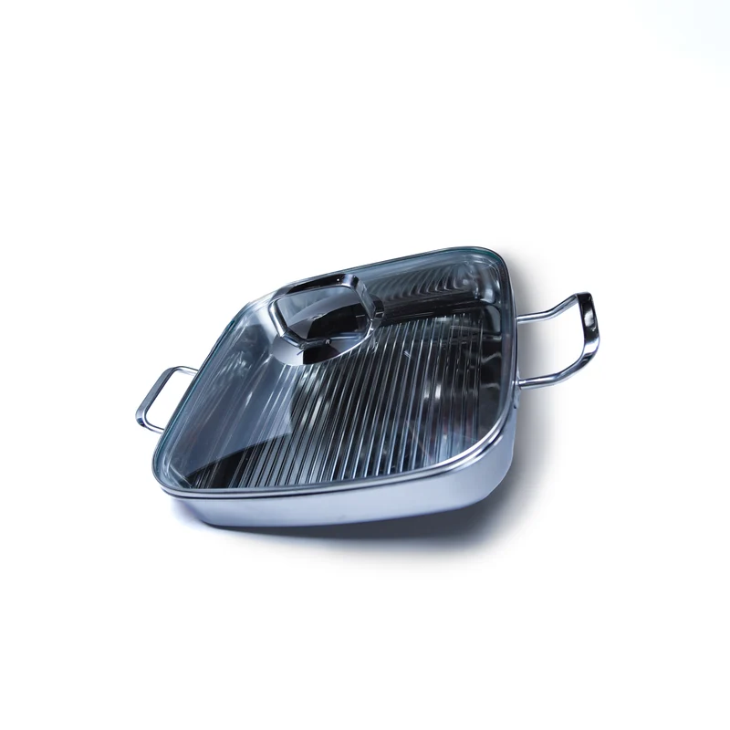 Bistecchiera in Acciaio SilverPlus con Coperchio