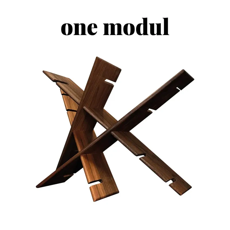 Modular Walnut Wooden Wine Rack
