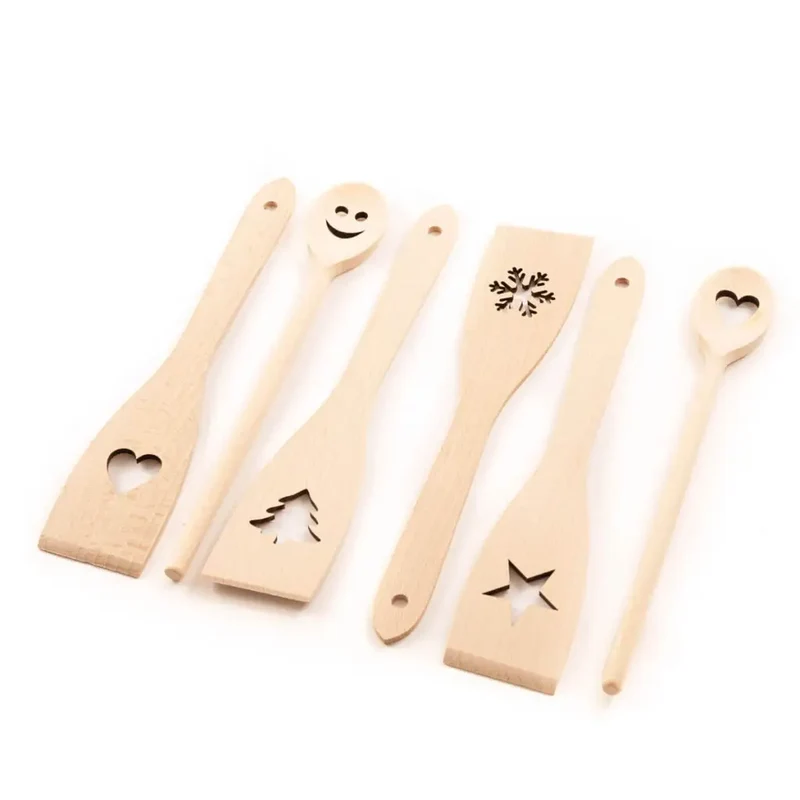 6-Piece Beechwood Kitchen Utensil Set