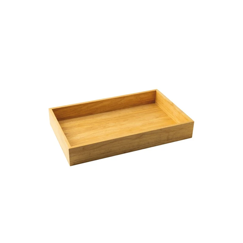 53x32.5 cm - Radici Contenitore Rettangolare In Legno Di Gomma
