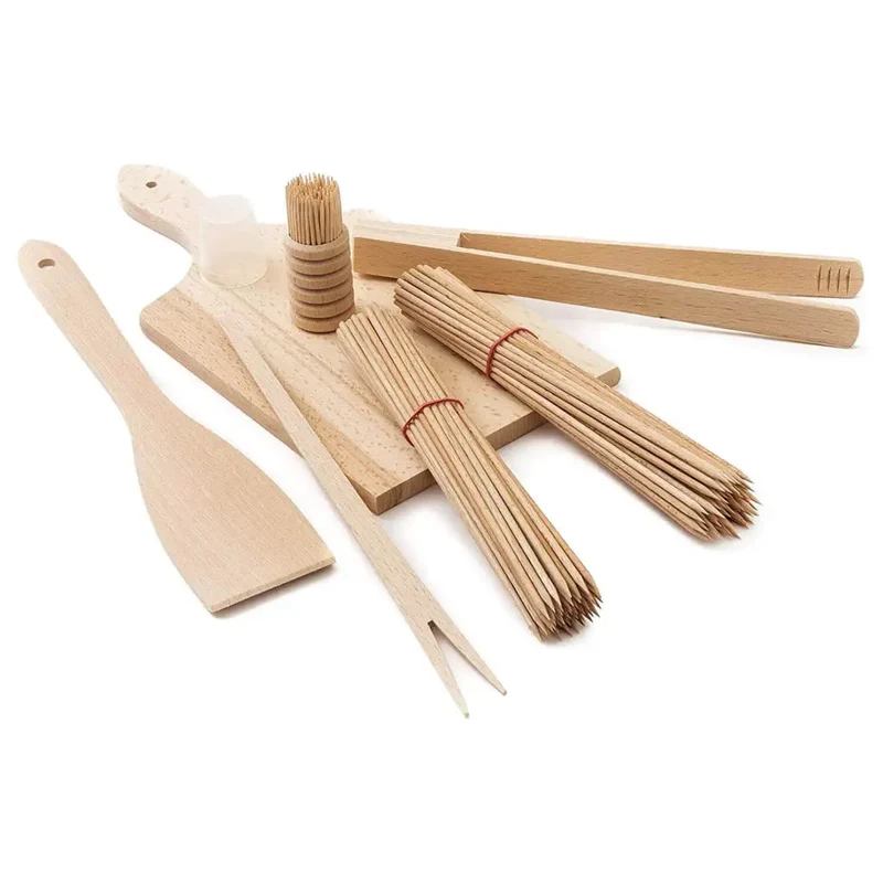 Beechwood BBQ Grill Utensils Set
