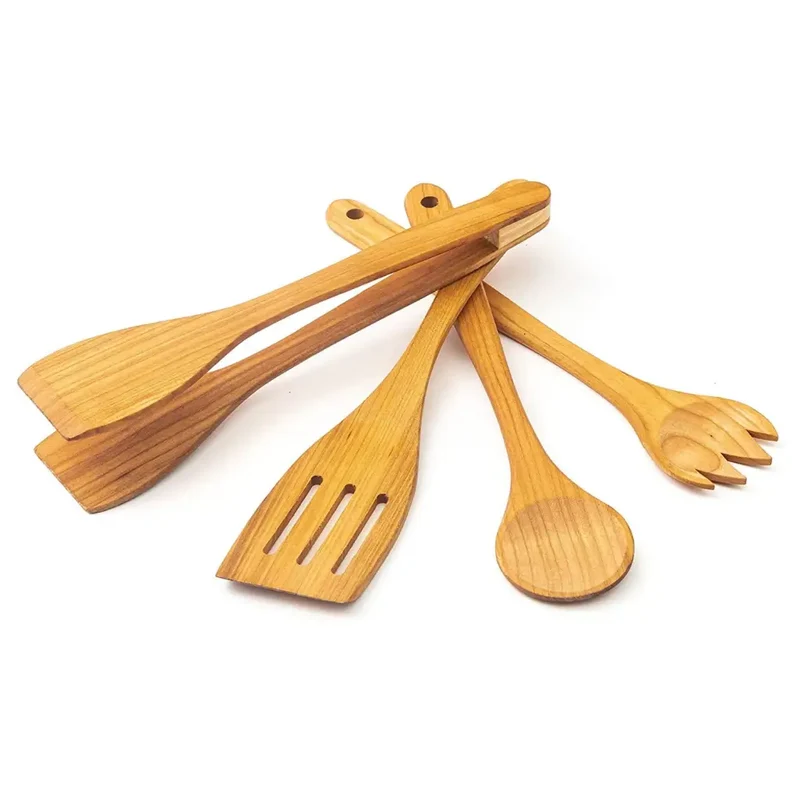 Cherry Wood Cooking Utensil Set 4 Piece