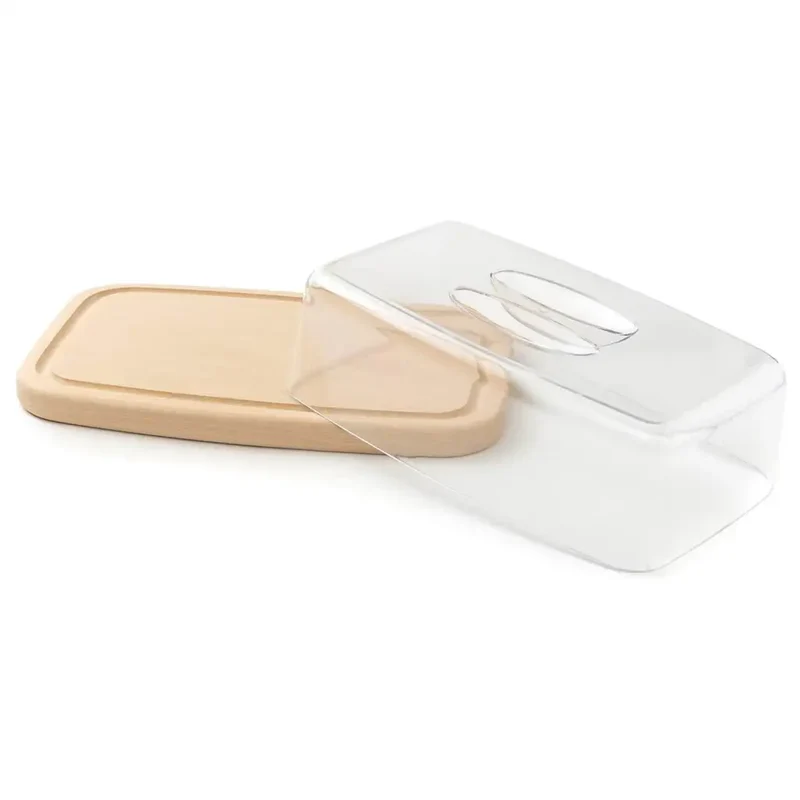 Beechwood Cutting Board with Lid 28 x 18 cm