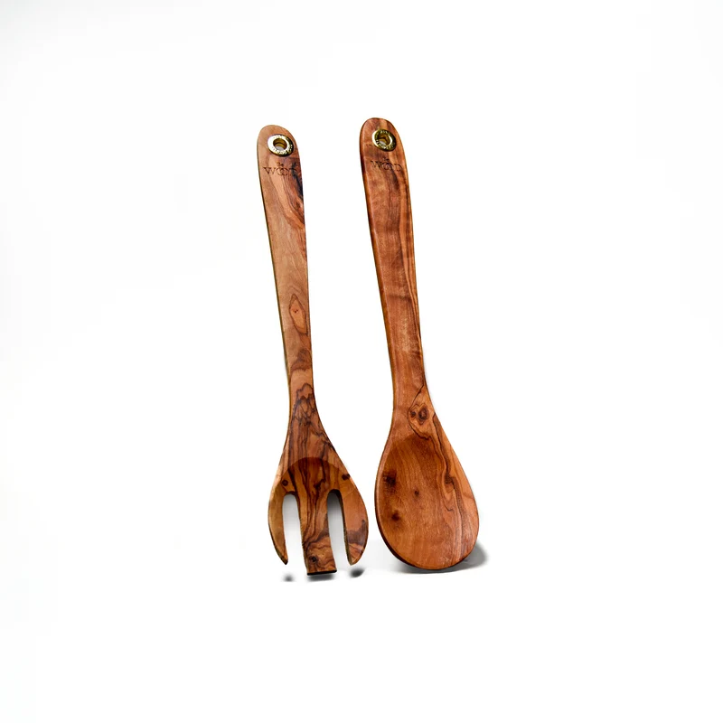 Set BeWood Cucchiaione e Forchettone in Legno d'Ulivo