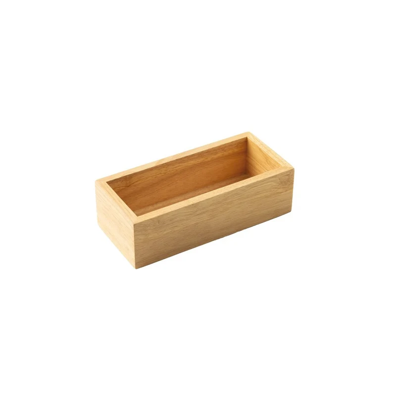 26.5x12.0 cm - Radici Contenitore Rettangolare In Legno Di Gomma