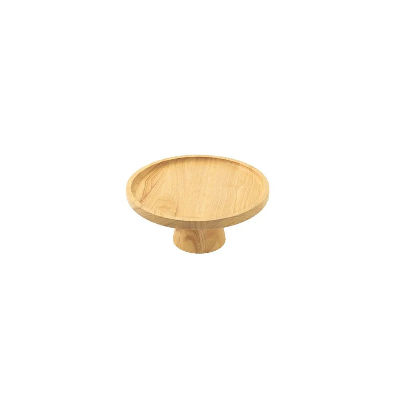 25 cm - Radici Alzata Rotonda In Legno Di Gomma