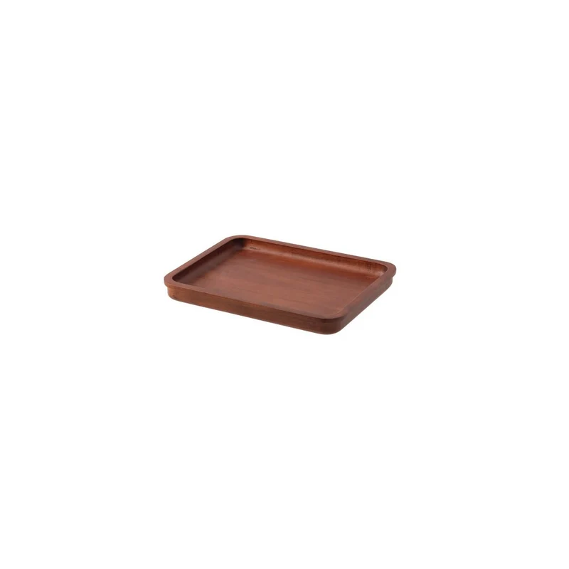 19.8x16.2 cm - Radici Inserto Vassoio Rettangolare In Legno Di Acacia
