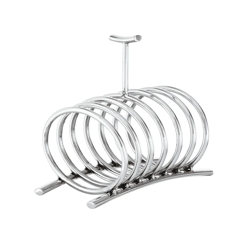 14.0x9.0 cm - Bamboo Porta Toast In Acciaio Inox