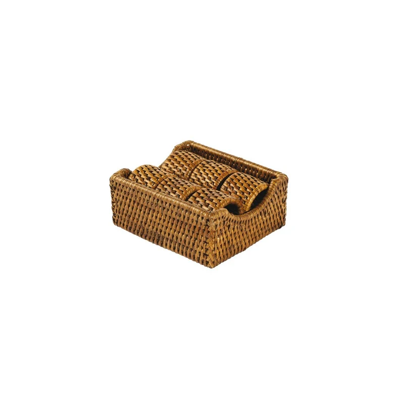 12.5x14.3 cm - Radici Contenitore In Rattan
