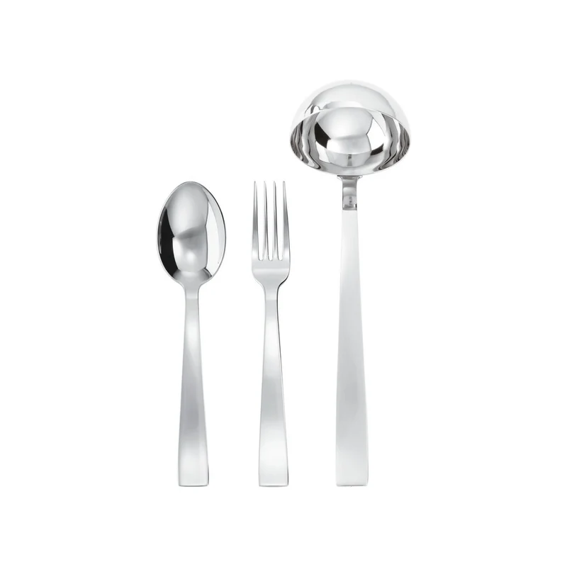 Gio Ponti Set Posate Servire In Acciaio Inox - Set 3 Pz