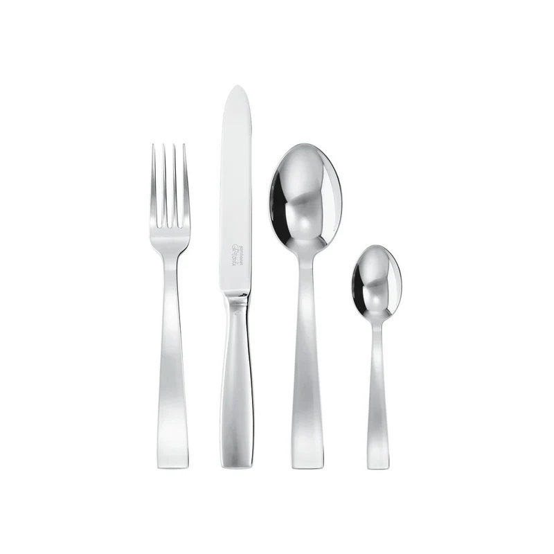 Gio Ponti Servizio Tavola Monoposto In Acciaio Inox - Set 4 Pz