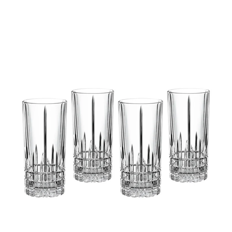 35 cl - Perfect Serve Collection Bicchiere Cocktail Long Drink In Vetro Cristallino - Set 4 Pz