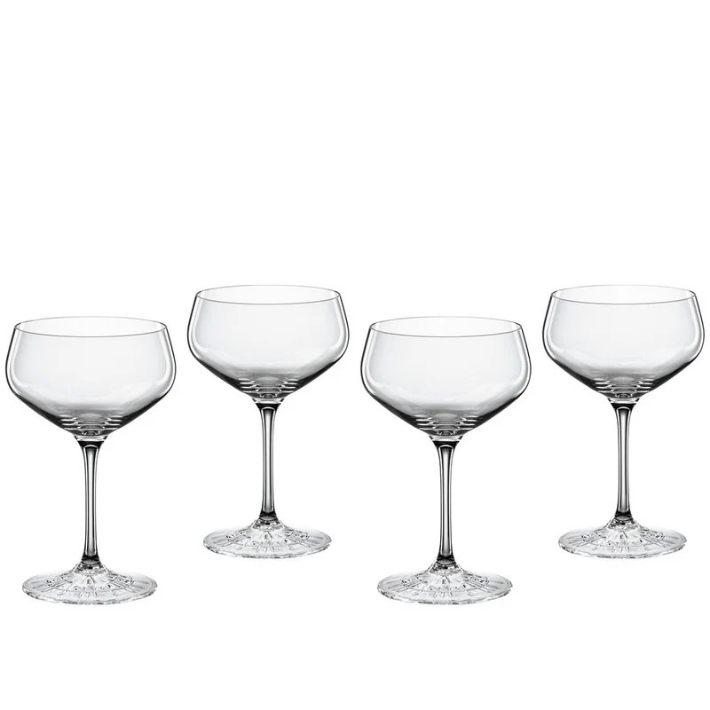23.5 cl - Perfect Serve Collection Calice Cocktail Coupette In Vetro Cristallino - Set 4 Pz
