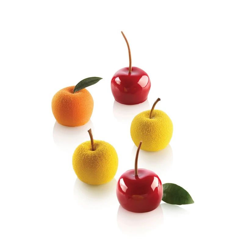 15 Forme - Mela Ciliegia e Pesca 30 Stampo Dolci Frutta Realistica In Silicone Cutter Incluso