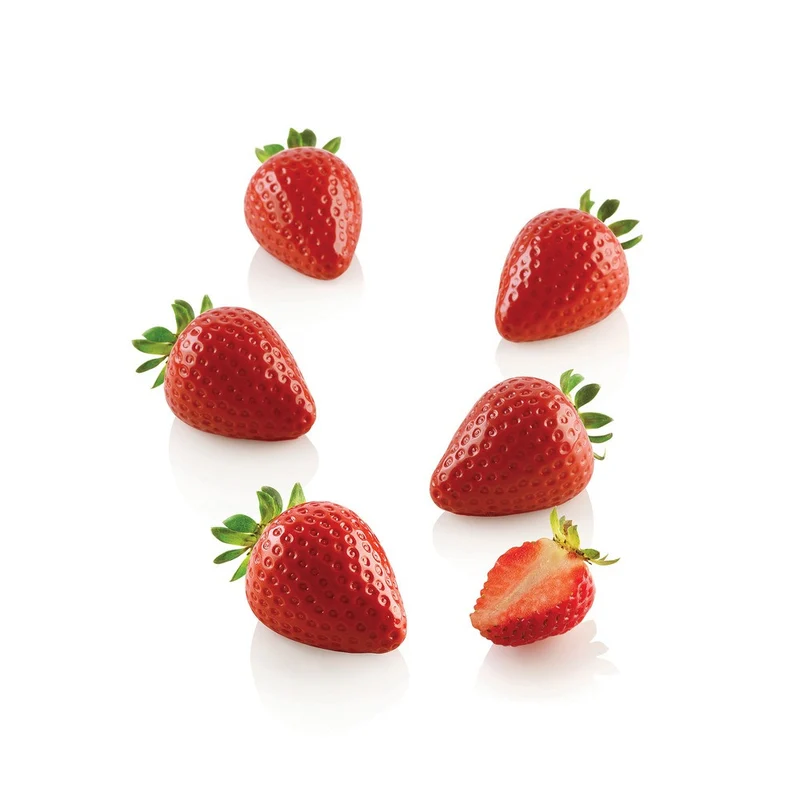 15 Forme - Fragola 30 Stampo Dolci Frutta Realistica In Silicone Cutter Incluso