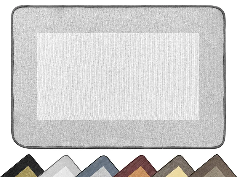 Tappeto Cucina Antiscivolo Assorbente Bordato Made in Italy Grigio