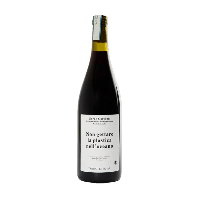 Non Gettare La Plastica Nell'Oceano Syrah Cortona DOC 2023 BIO - Caravanserraglio