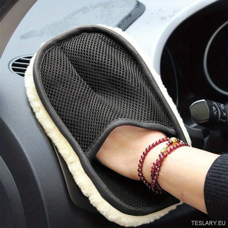 Mekane vunene rukavice za čišćenje automobila, rukavice od mikrovlakana za čišćenje automobila, višenamjenske za dom, kupaonicu, kuhinju, čišćenje unutrašnjosti automobila