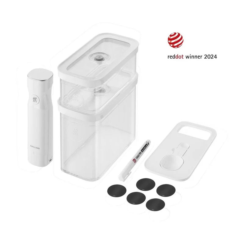 Fresh & Save Cube Set Contenitori Sottovuoto Con Pompetta Senza Fili In Plastica - Set 5 Pz