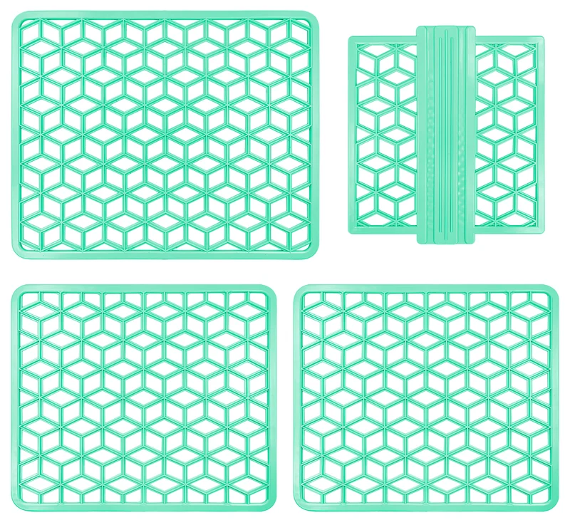 Set 4 Pezzi Tappetini Per Lavello Antigoccia Flessibile In Pvc Prodotto Italiano Il Gruppone