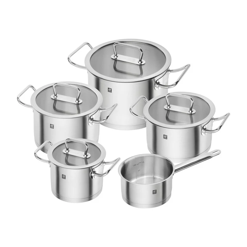 Pro Batteria Pentole In Acciaio Inox 18/10 - Set 5 Pz