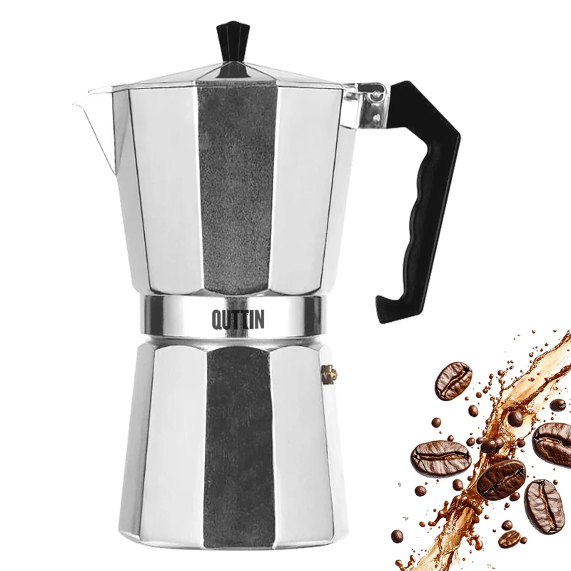 Caffettiera Moka 9 Tazze in Alluminio per Induzione con Manico Termico Il Gruppone
