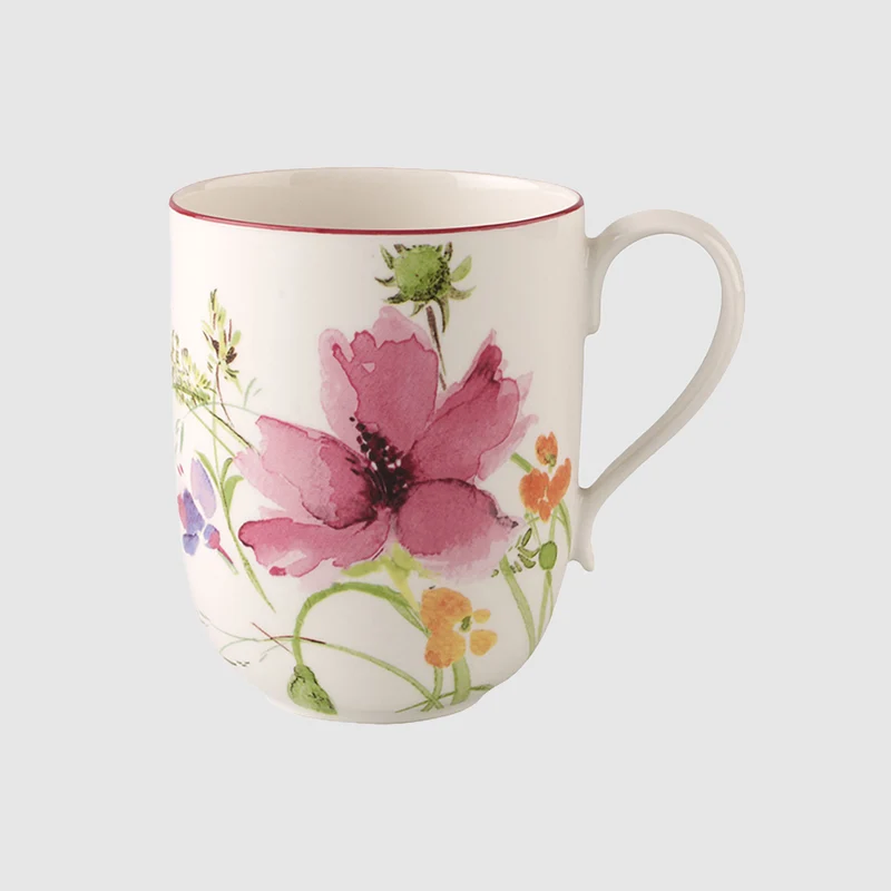 37 cl - Mariefleur Basic Tazza Mug In Porcellana Premium - Set 6 Pz