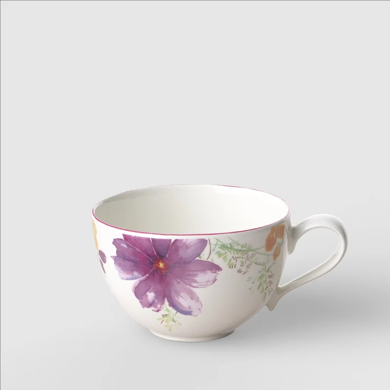 29 cl - Mariefleur Basic Tazza Cappuccino In Porcellana Premium - Set 6 Pz
