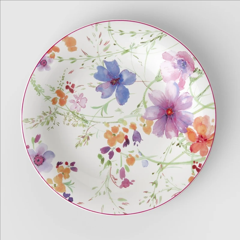 21.5 cm - Mariefleur Basic Piatto Dessert In Porcellana Premium - Set 6 Pz
