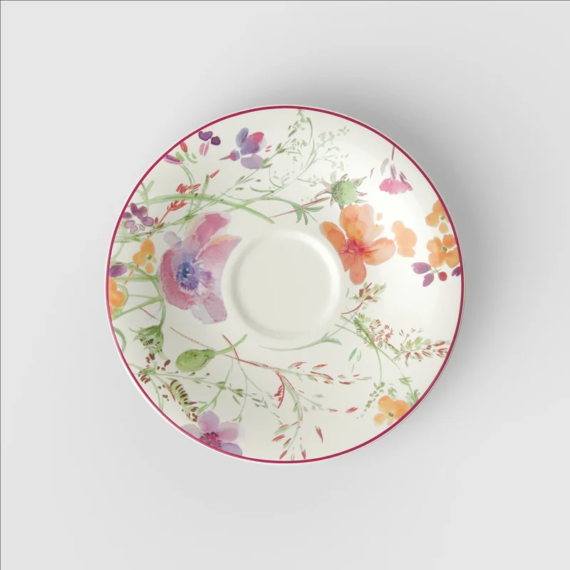 16.7 cm - Mariefleur Tea Piattino Tazza Tè In Porcellana Premium - Set 6 Pz