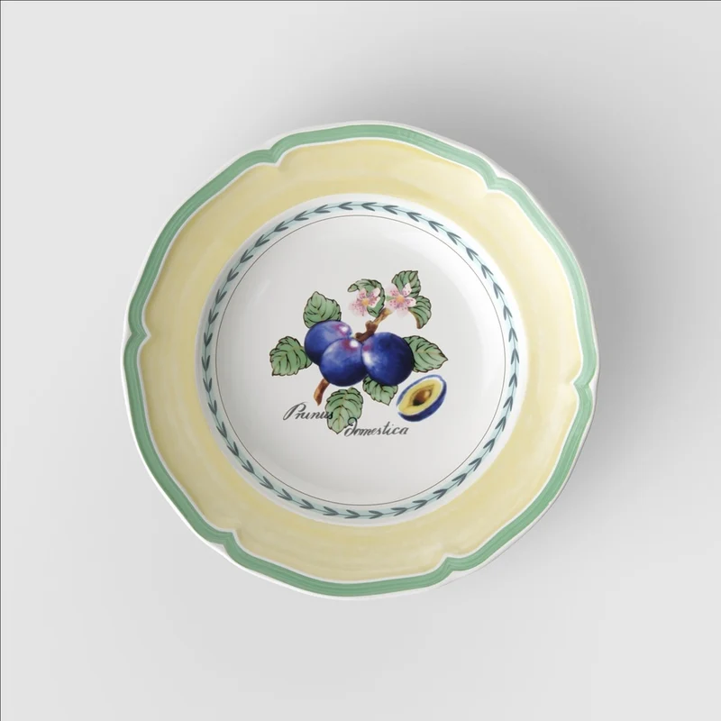 30 cl - French Garden Valence Piatto Fondo In Porcellana Premium - Set 6 Pz