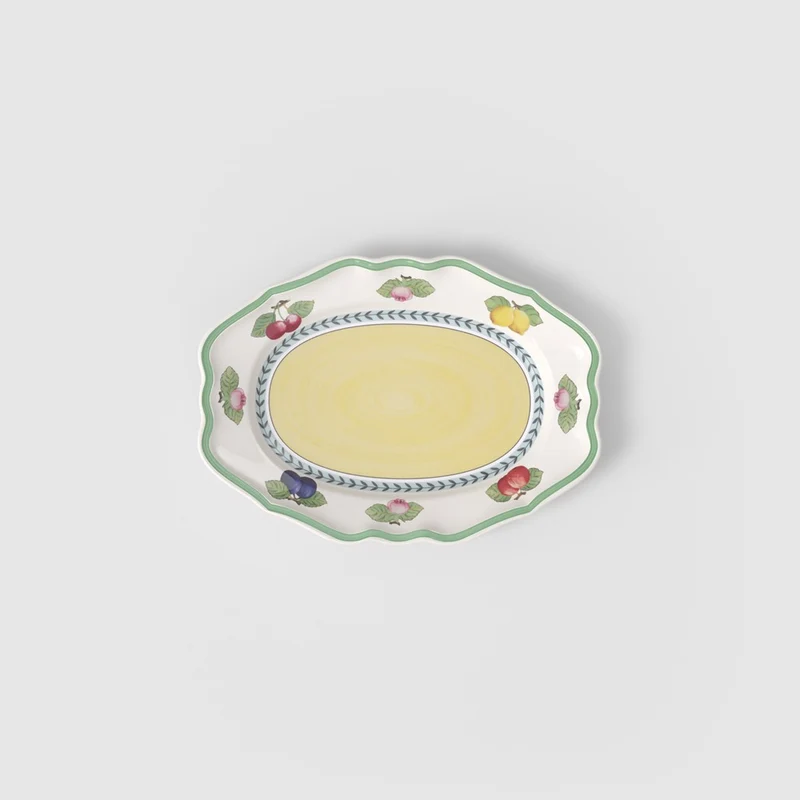 26.4x36.7 cm - French Garden Fleurence Piatto Presentazione In Porcellana Premium