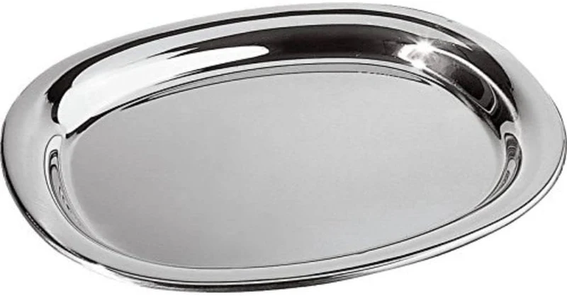 Alessi piatto da portata in acciaio inossidabile 18/10, lucido, 42 cm