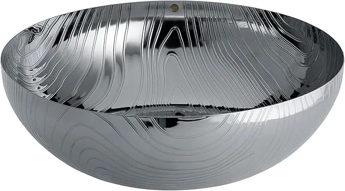Alessi "Veneer", coppa da cucina multifunzione di design, in acciaio inossidabile 18/10 con decoro in rilievo