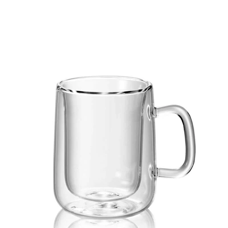 10 cl - Thermic Glass Tazzina Caffé Doppia Parete in Vetro Borosilicato - Set 2 Pezzi