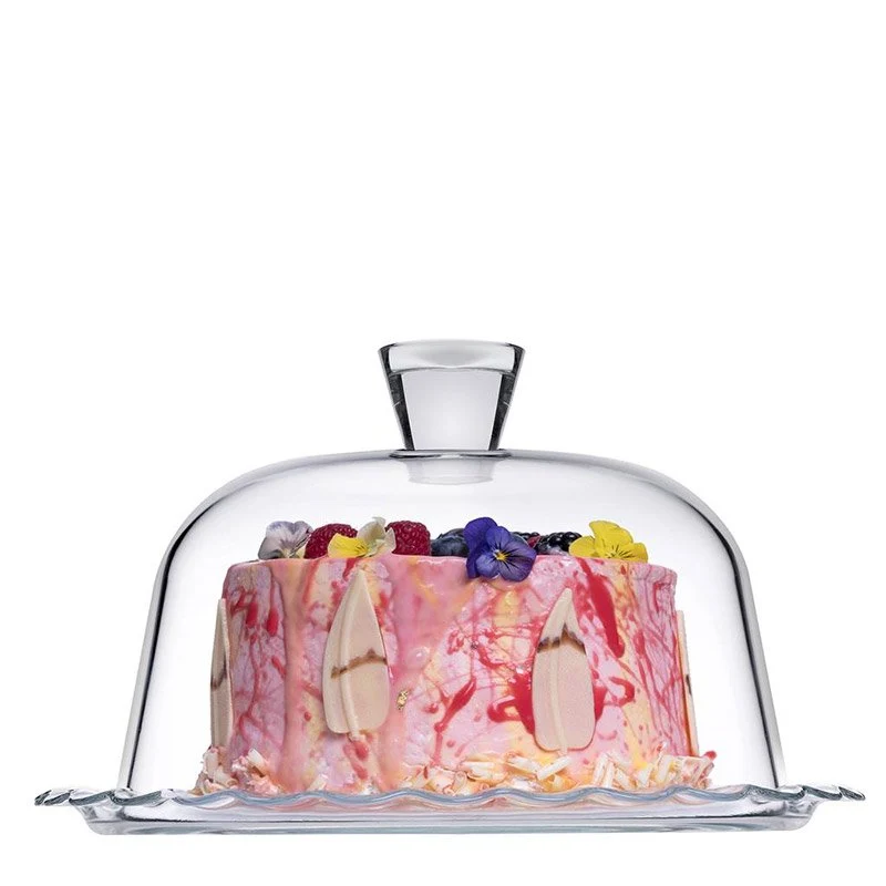 26.4 cm - Petitte Patisserie Alzata Torta Con Campana in Vetro