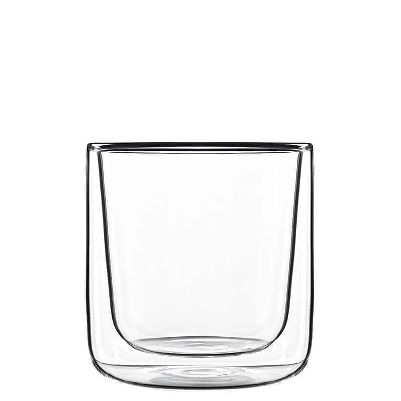 24 cl - Thermic Glass Cylindrical Bicchiere Cappuccino in Vetro Borosilicato - Set 2 Pezzi