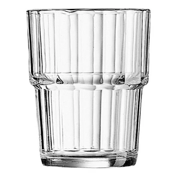25 cl - Norvege Bicchiere Acqua in Vetro Temperato - Set 6 Pezzi