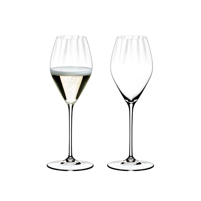 37.5 cl - Performance Calice Flute in Vetro - Set 4 Pezzi