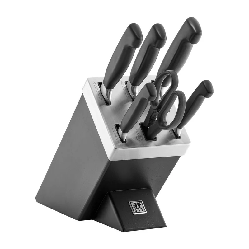 4 Stars Set Coltelli Con Ceppo In Frassino - Set 7 Pz