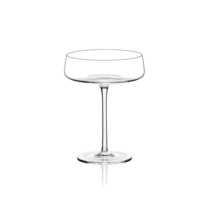18 cl - Roxy Bar Saucer Calice Cocktail Soffiato a Bocca In Vetro - Set 6 Pz