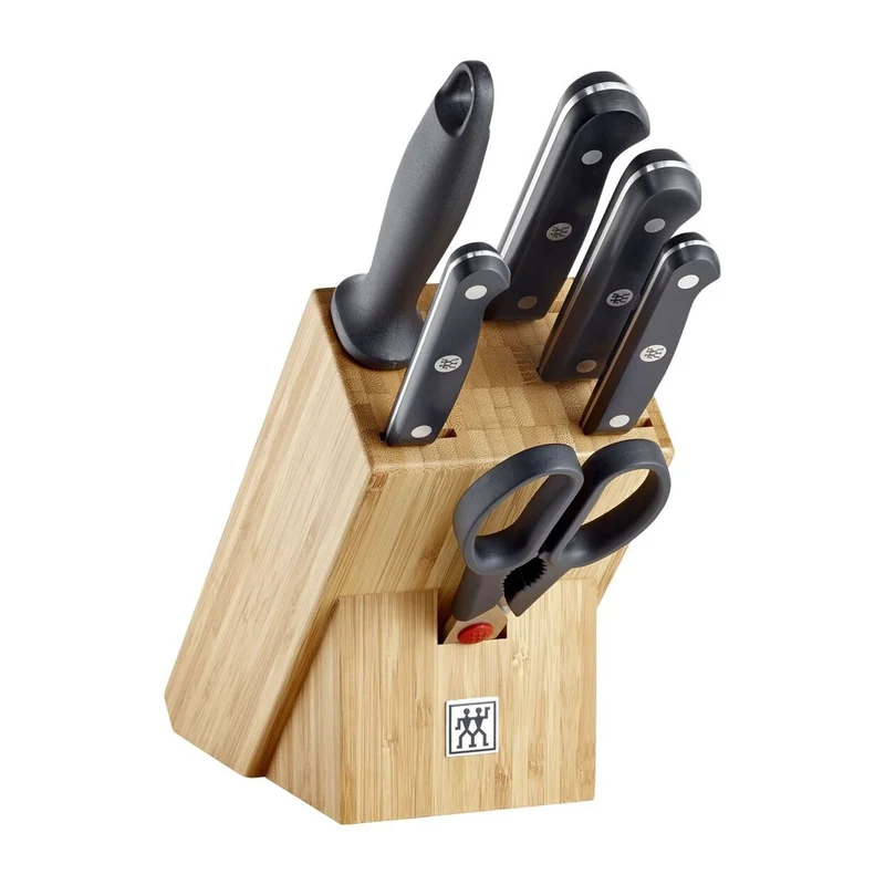 Gourmet Set Coltelli Con Ceppo In Bambù - Set 7 Pz