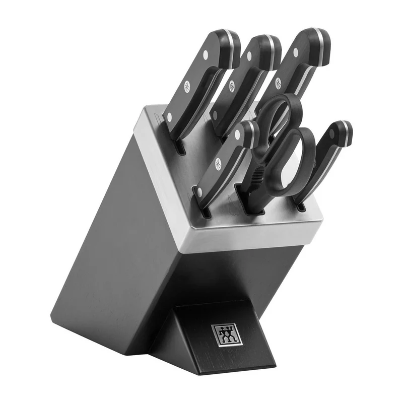 Gourmet Set Coltelli Con Ceppo In Acciaio Inox - Set 7 Pz