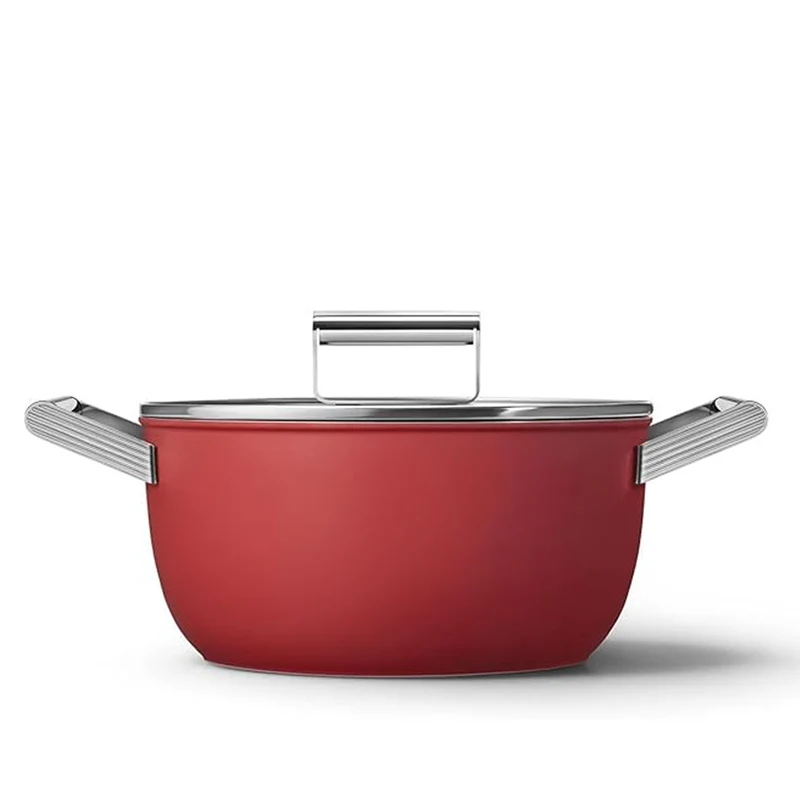 Cookware 50's Style Casseruola Alta Antiaderente Con Coperchio In Alluminio