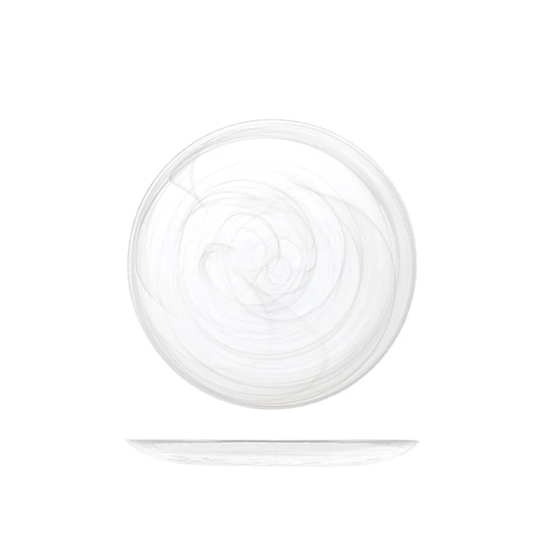 21 cm - Alabastro Piatto Frutta In Vetro - Set 6 Pz