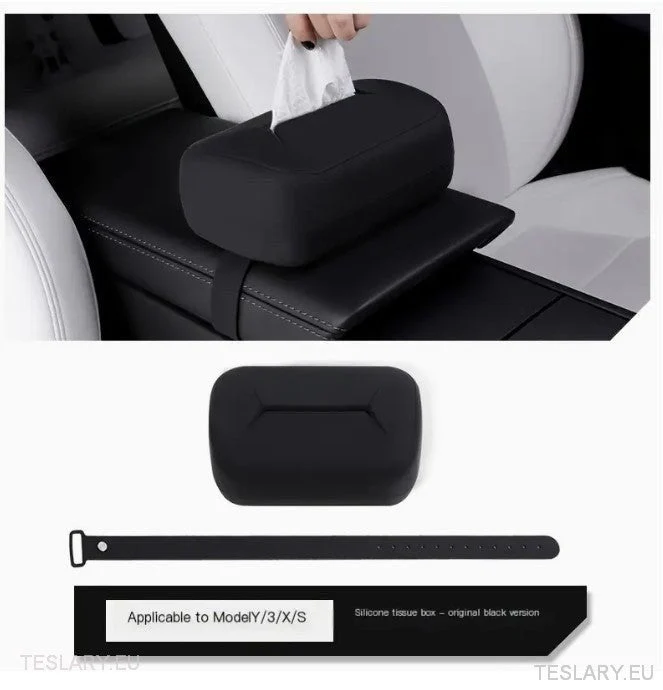 Tesla 3/Y/X/S silikonski držač za maramice s podesivim remenom