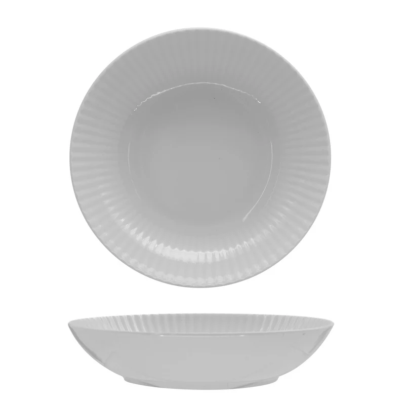 22 cm - Daisy Piatto Fondo Coupe In Porcellana - Set 6 Pz