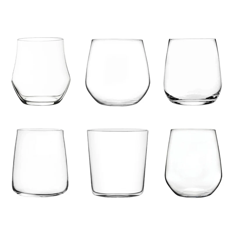 Mosaic Bicchieri Acqua Lisci Assortiti In Vetro - Set 6 Pz