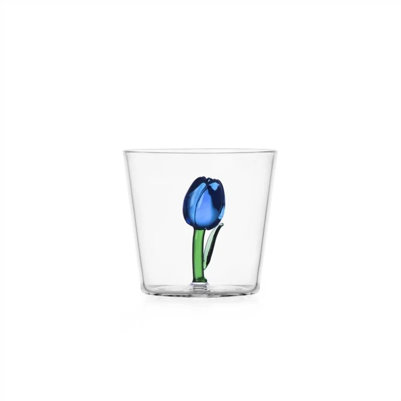 30 cl - Botanica Tulipano Bicchiere Acqua Tumbler In Vetro Borosilicato